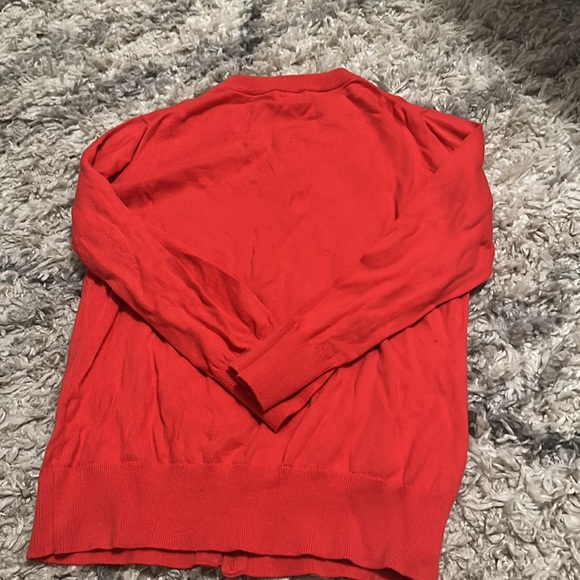 J Crew Factory The Clare Cardigan Orange Button Down Small Women’s - Picture 4 of 4
